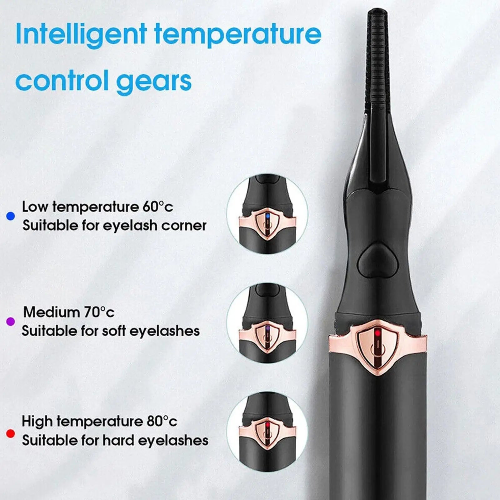 🔗USB Heated Eyelash Curler | 3 - Temperature Settings for Perfect Curls - Katchy Vibez