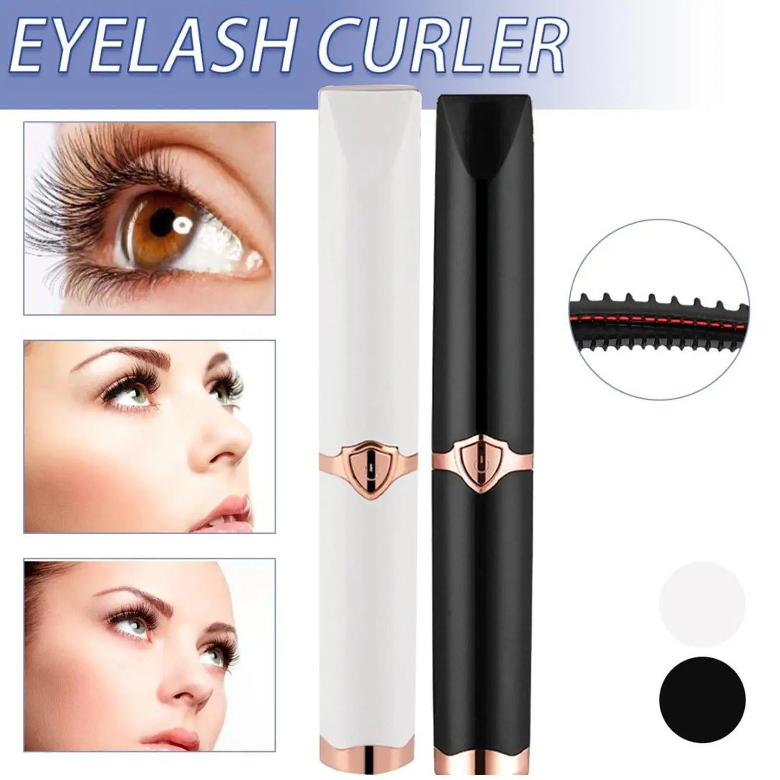 🔗USB Heated Eyelash Curler | 3 - Temperature Settings for Perfect Curls - Katchy Vibez