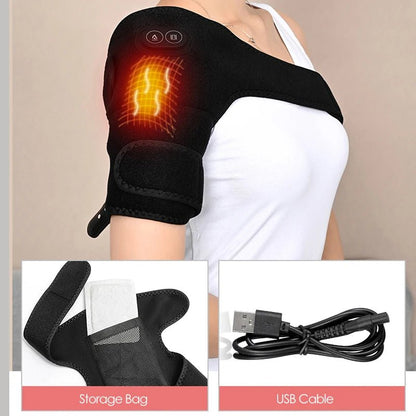 USB Heated Shoulder & Knee Pad | Adjustable Therapy Wrap - Katchy Vibez