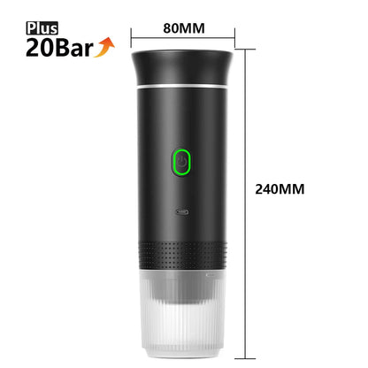 USB Portable Espresso Coffee Machine – 20 - Bar Pressure, Capsule - Compatible - Katchy Vibez