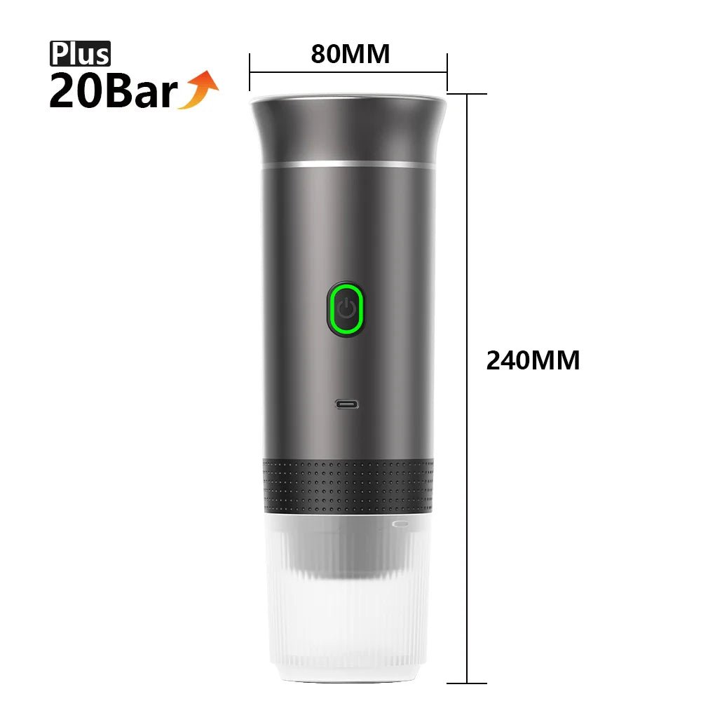 USB Portable Espresso Coffee Machine – 20 - Bar Pressure, Capsule - Compatible - Katchy Vibez