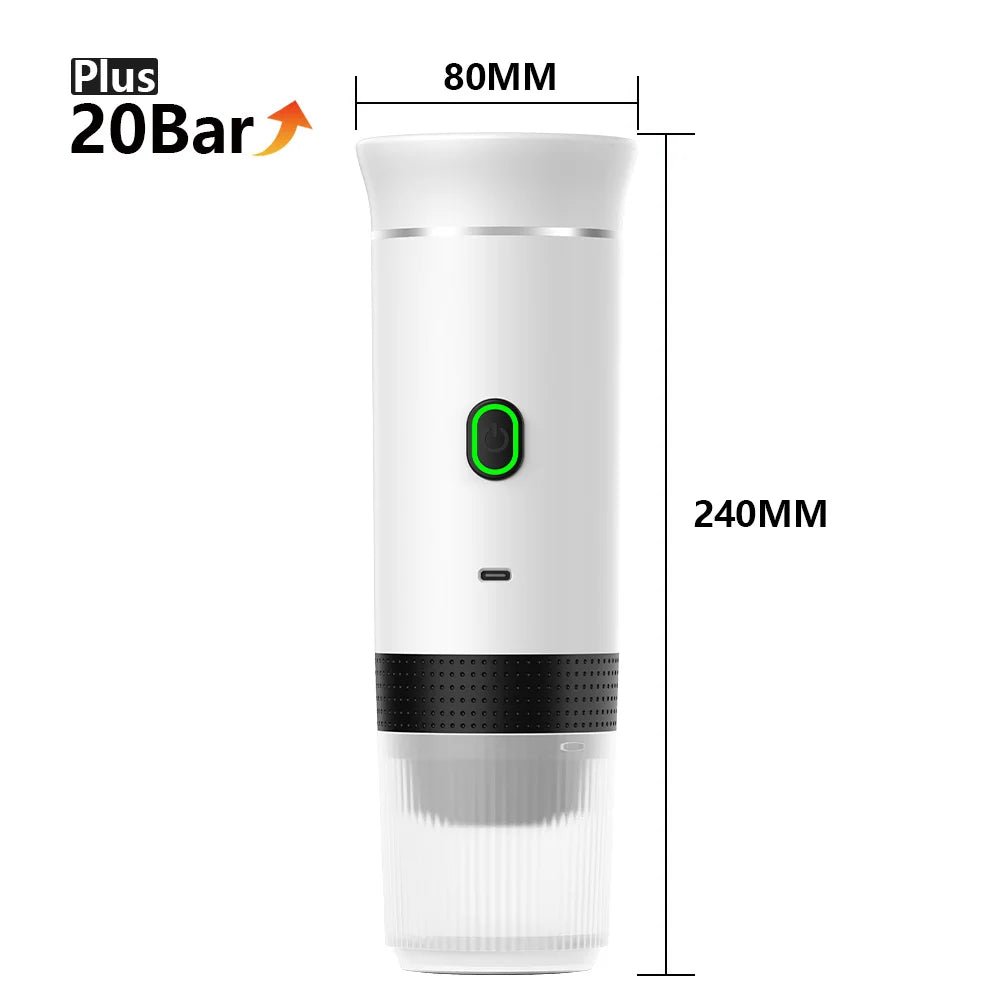 USB Portable Espresso Coffee Machine – 20 - Bar Pressure, Capsule - Compatible - Katchy Vibez