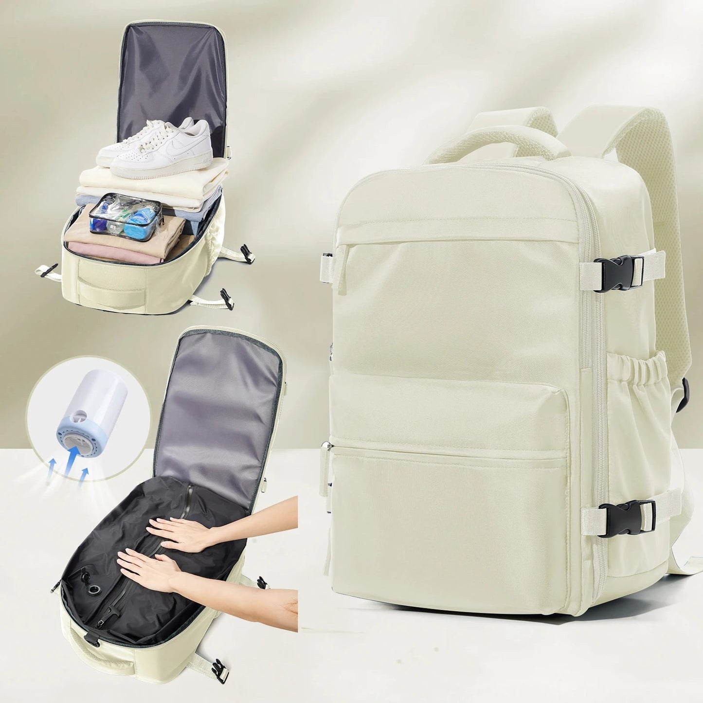 Vacuum Compression Travel Backpack | Pack More, Carry Less - Katchy Vibez