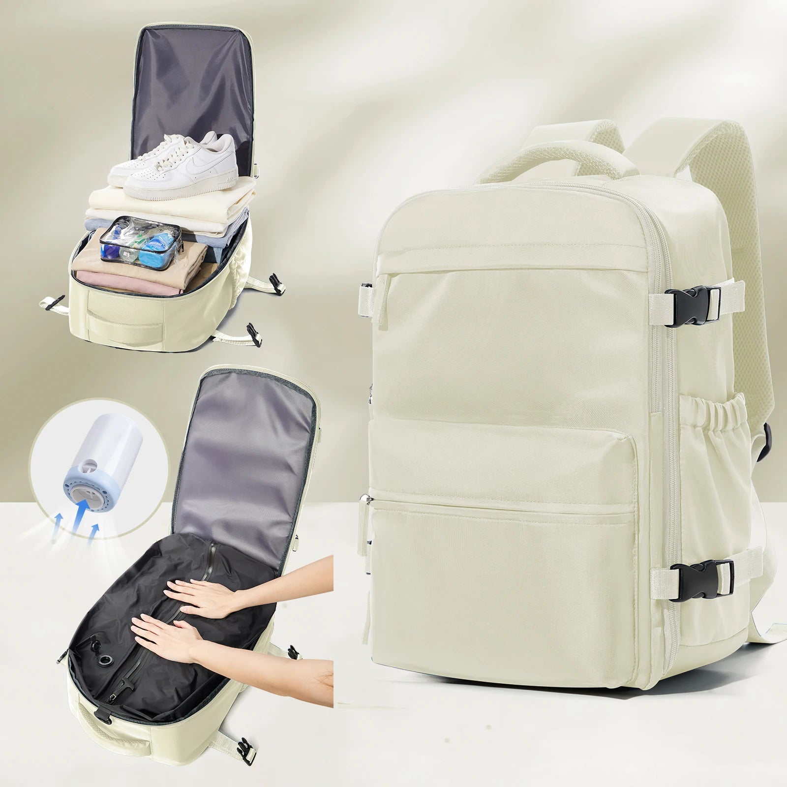 Vacuum Compression Travel Backpack | Pack More, Carry Less - Katchy Vibez