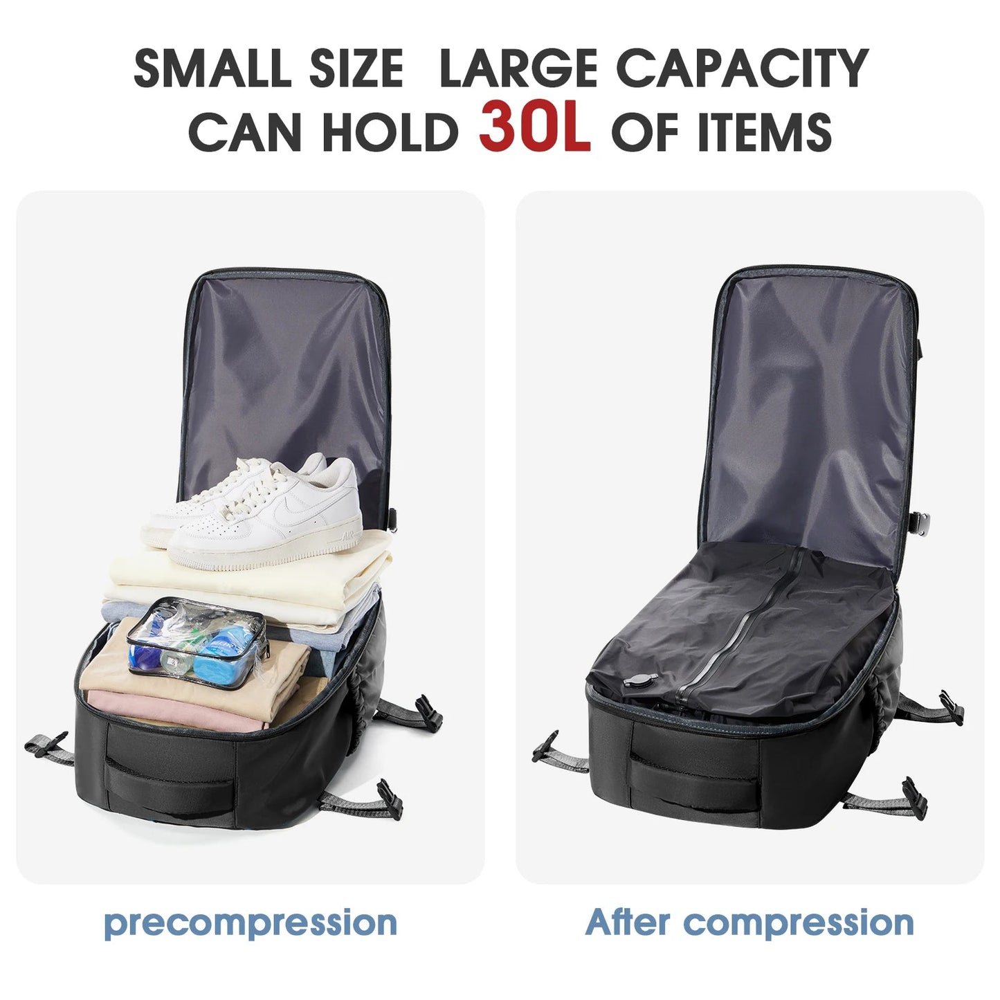 Vacuum Compression Travel Backpack | Pack More, Carry Less - Katchy Vibez