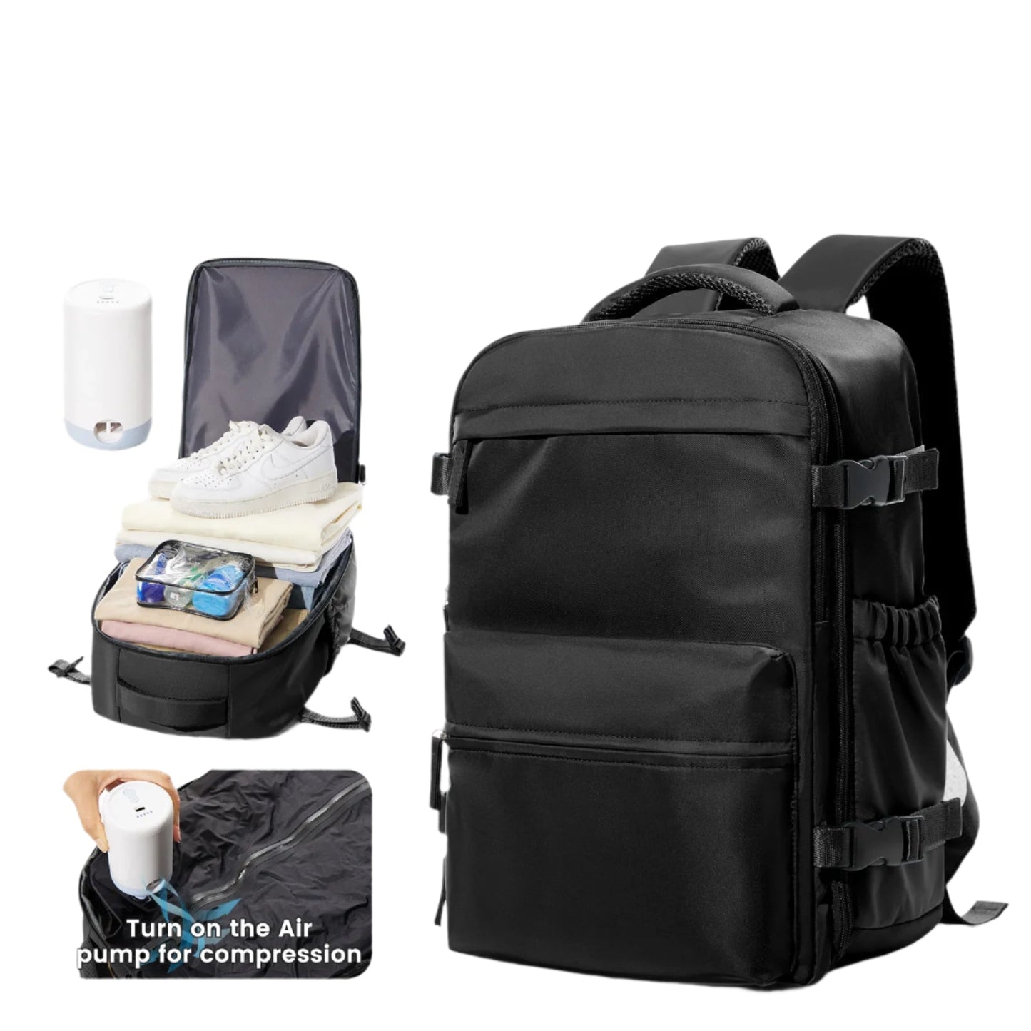 Vacuum Compression Travel Backpack | Pack More, Carry Less - Katchy Vibez
