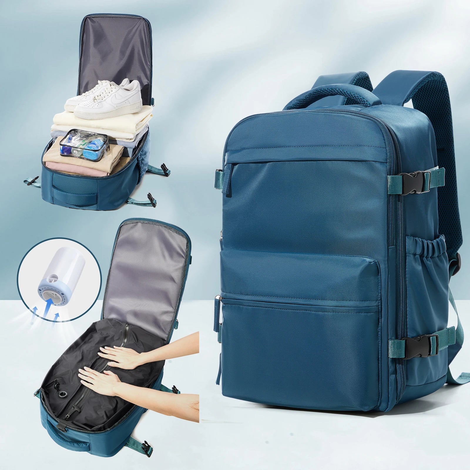 Vacuum Compression Travel Backpack | Pack More, Carry Less - Katchy Vibez