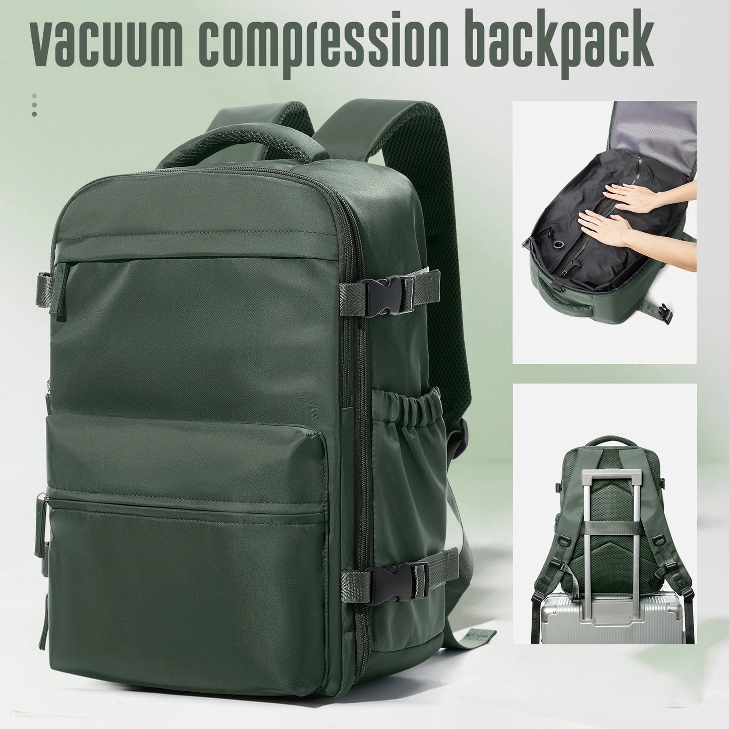 Vacuum Compression Travel Backpack | Pack More, Carry Less - Katchy Vibez