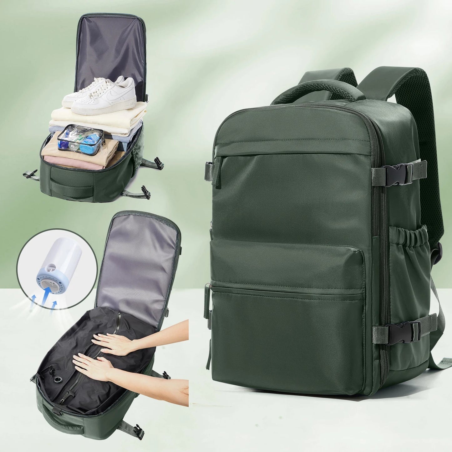 Vacuum Compression Travel Backpack | Pack More, Carry Less - Katchy Vibez