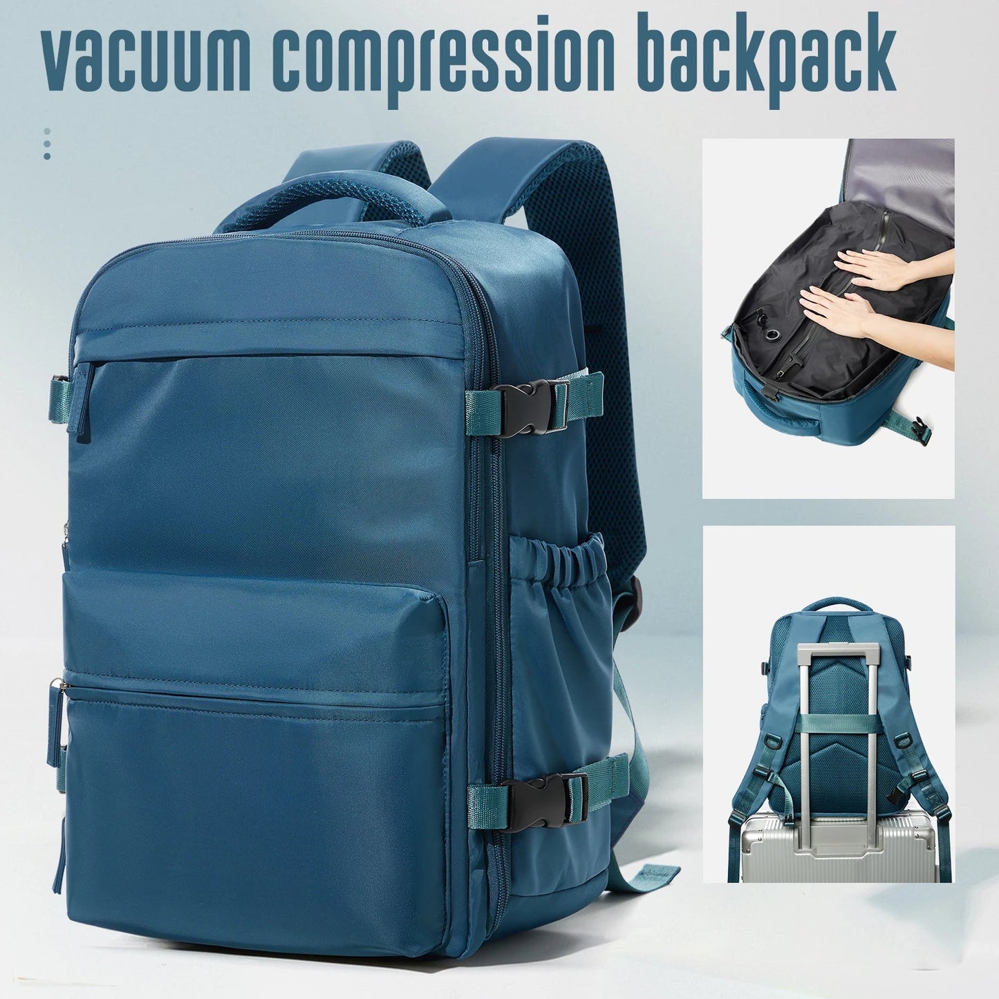 Vacuum Compression Travel Backpack | Pack More, Carry Less - Katchy Vibez