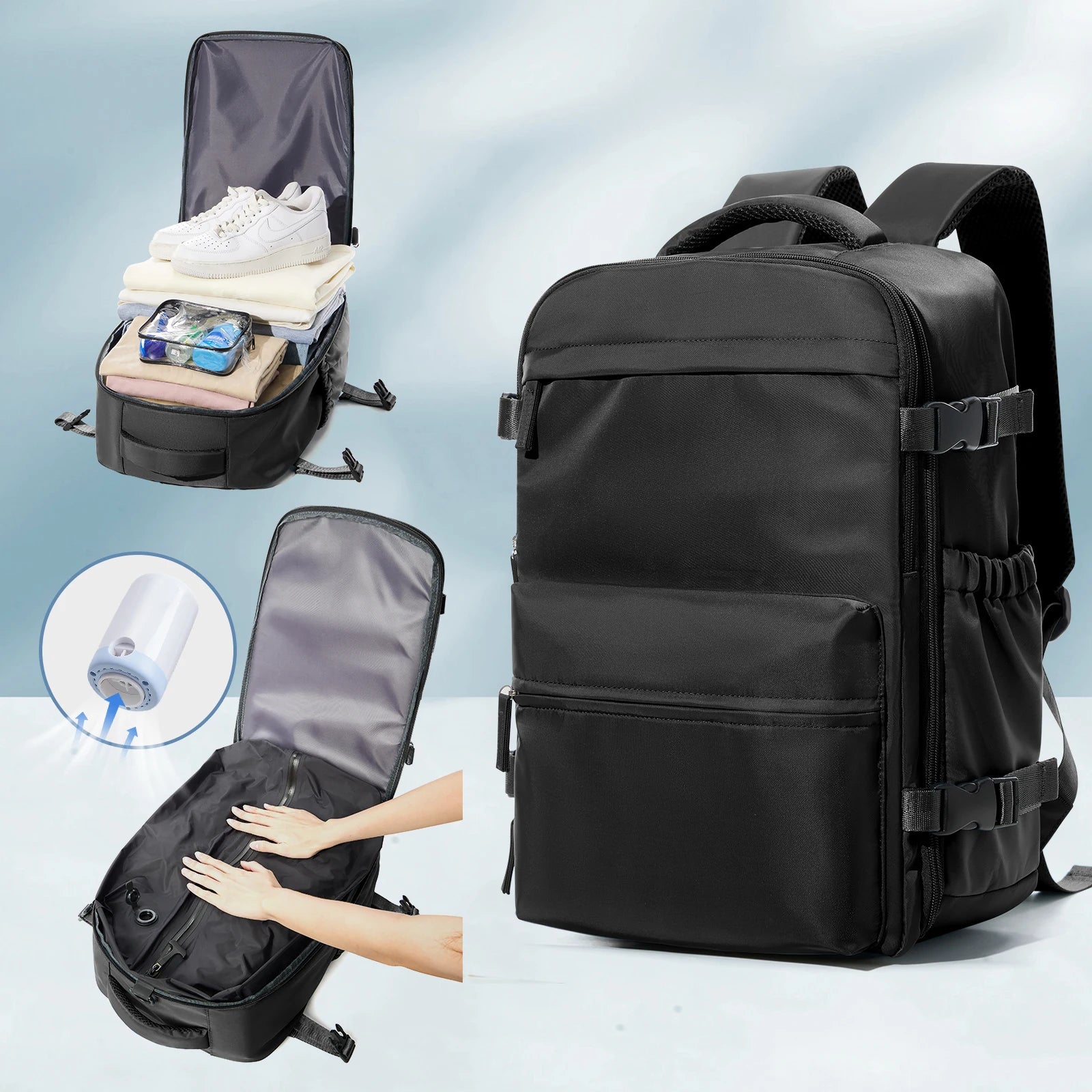 Vacuum Compression Travel Backpack | Pack More, Carry Less - Katchy Vibez
