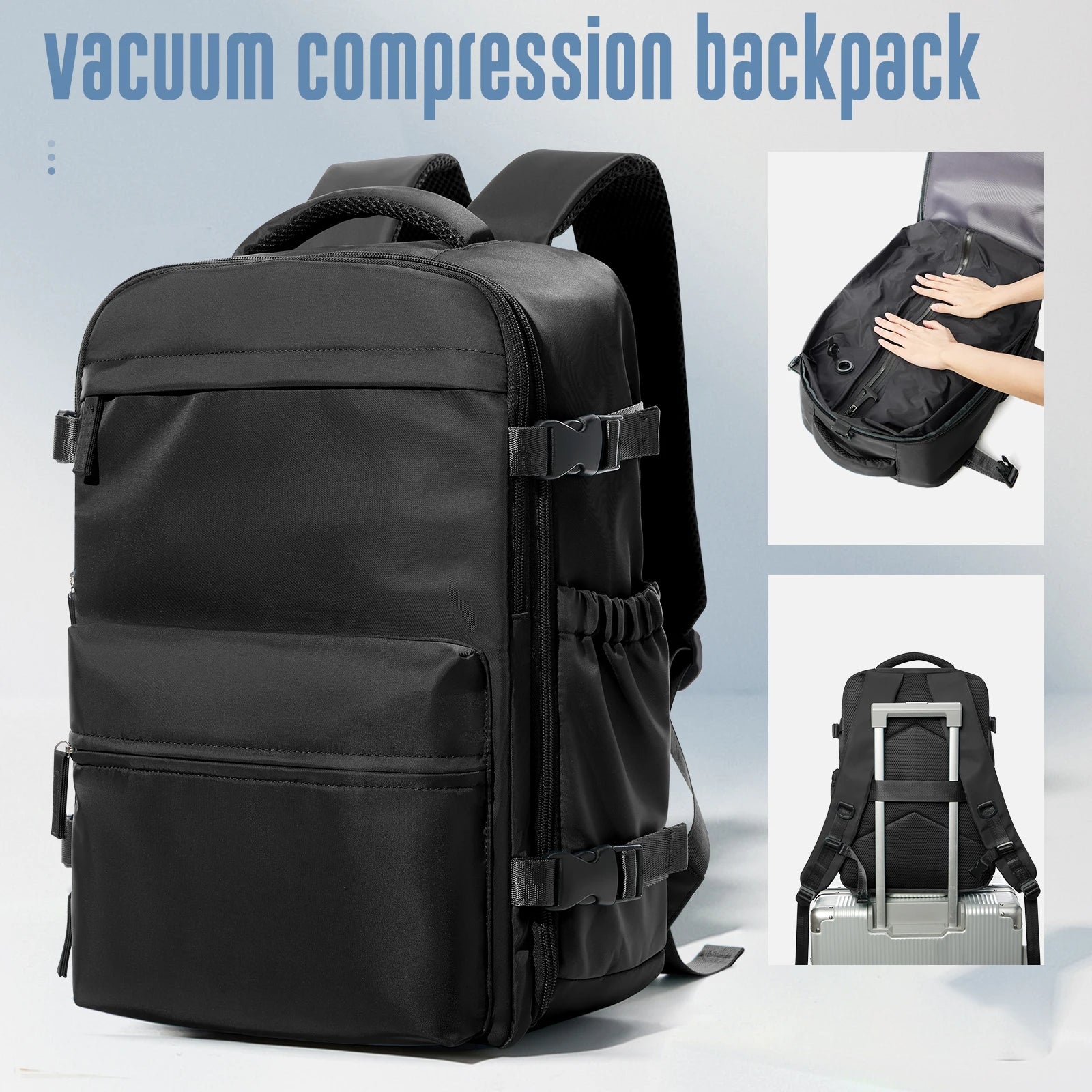 Vacuum Compression Travel Backpack | Pack More, Carry Less - Katchy Vibez