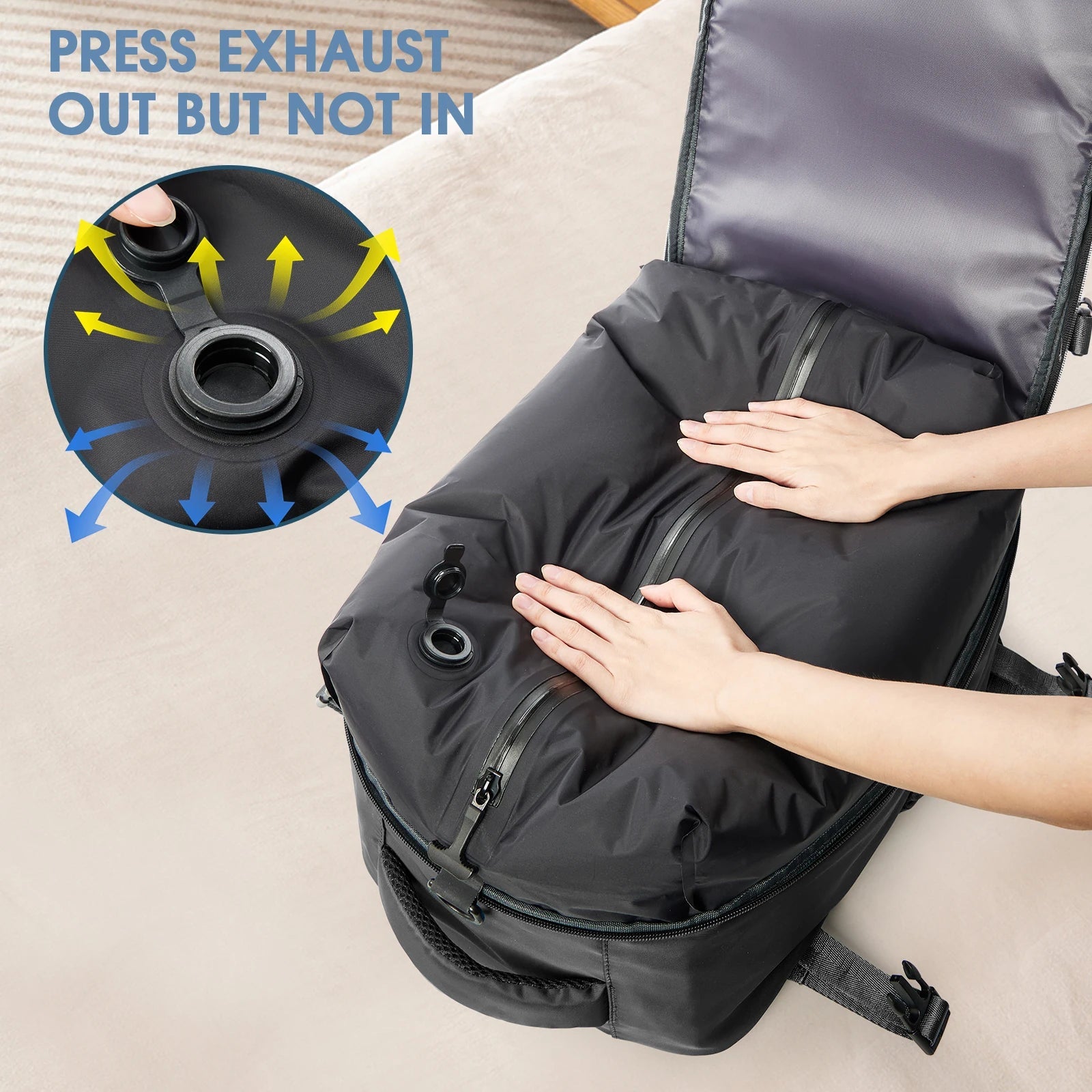 Vacuum Compression Travel Backpack | Pack More, Carry Less - Katchy Vibez