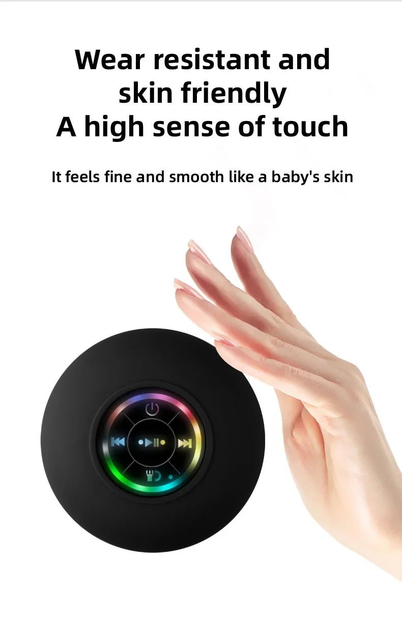 Waterproof Bluetooth Shower Speaker with Suction Mount & LED Lights - Katchy Vibez