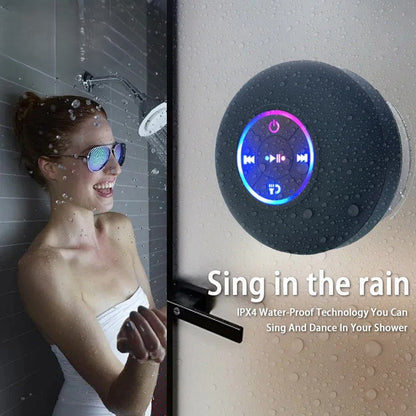 Waterproof Bluetooth Shower Speaker with Suction Mount & LED Lights - Katchy Vibez