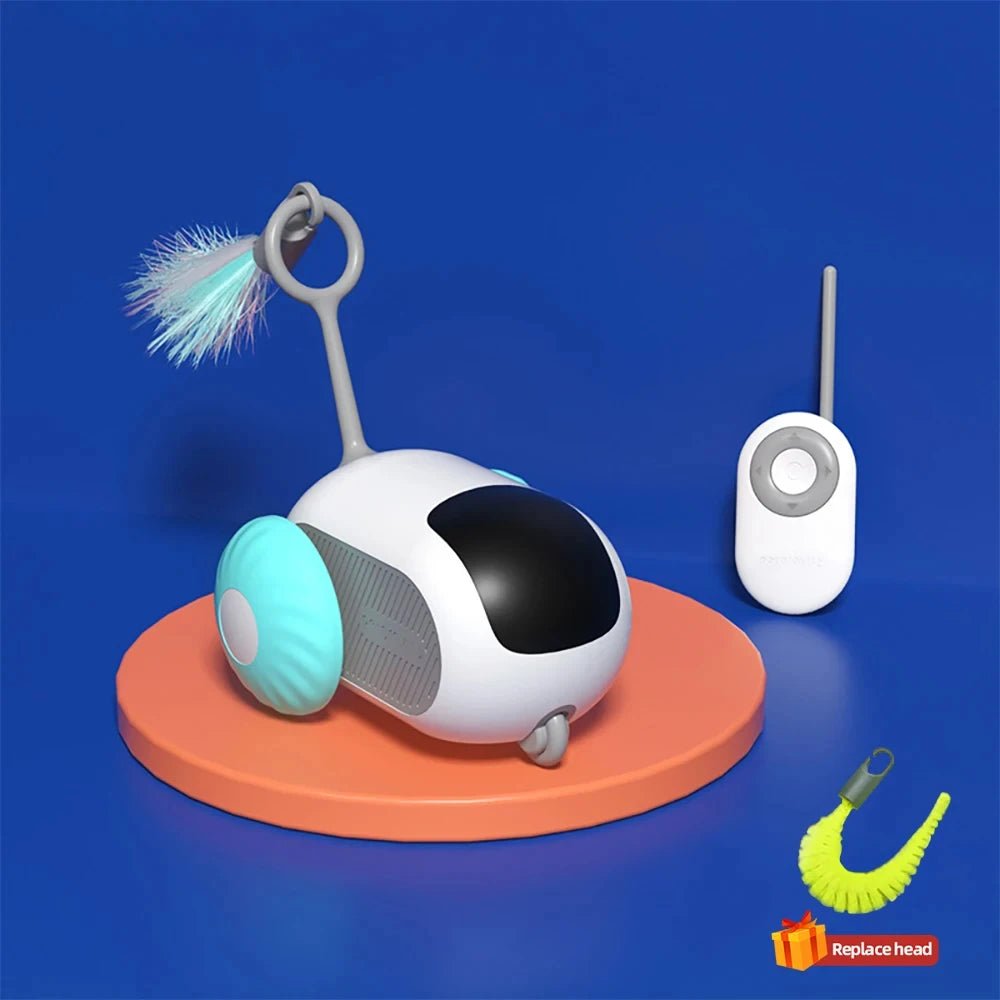 WhiskerChase™ – Smart Cat Toy Car with Auto & Remote Modes UC - Katchy Vibez