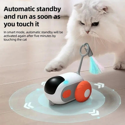 WhiskerChase™ – Smart Cat Toy Car with Auto & Remote Modes UC - Katchy Vibez