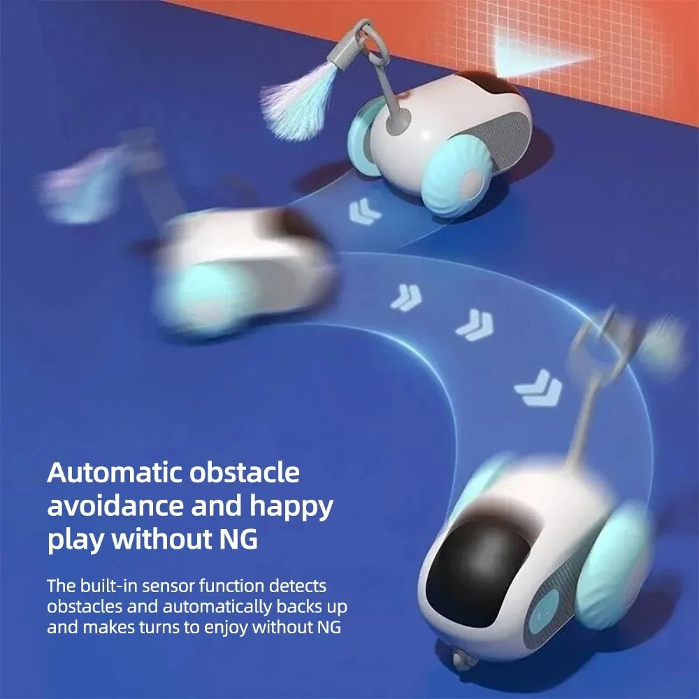 WhiskerChase™ – Smart Cat Toy Car with Auto & Remote Modes UC - Katchy Vibez