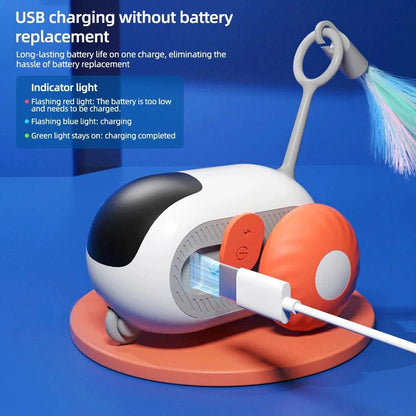 WhiskerChase™ – Smart Cat Toy Car with Auto & Remote Modes UC - Katchy Vibez