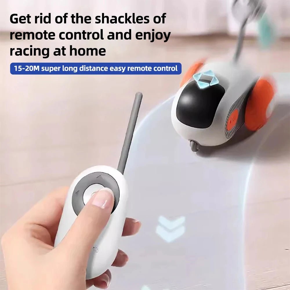 WhiskerChase™ – Smart Cat Toy Car with Auto & Remote Modes UC - Katchy Vibez