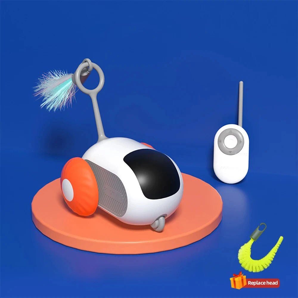 WhiskerChase™ – Smart Cat Toy Car with Auto & Remote Modes UC - Katchy Vibez