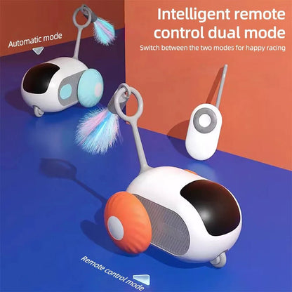 WhiskerChase™ – Smart Cat Toy Car with Auto & Remote Modes UC - Katchy Vibez